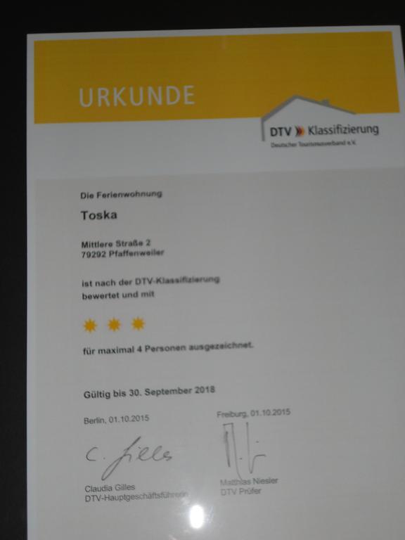 Ferienwohnung Toska Pfaffenweiler Екстер'єр фото